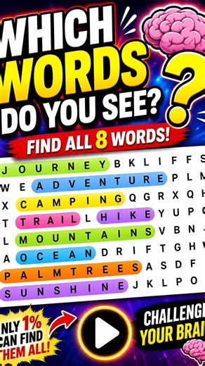 483. Can You Beat This Word Search Challenge? #wordgames #braingames #fun #quiz #wordpuzzlegame