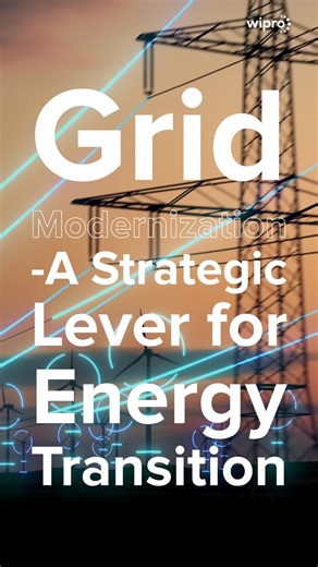 4.7K views · 11 reactions | The energy transition starts with a smarter grid! Discover how grid modernization is driving sustainability, resilience, and efficiency in the utilities sector. Explore Wipro’s latest perspective on why modernizing the grid is a strategic lever for a cleaner, more reliable energy future. Read the full article: https://bit.ly/3VIJu9Z #WiproConsulting #EnergyTransition #GridModernization #SustainableFuture #Utilities #OneWipro | Wipro | Facebook