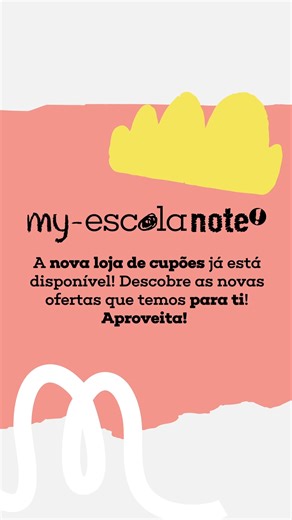 Regista-te na my escola note! e começa a ganhar pontos e a trocá-los por cupões! 🌟 Como? Descobre tudo aqui 👉https://bit.ly/47VofZj | Note