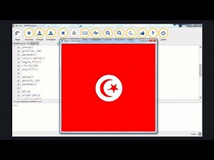 Python Turtle : Dessiner le drapeau tunisien