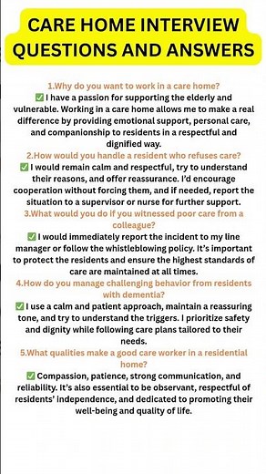 Care Home Interview Questions and Answers (Pass Your Interview)