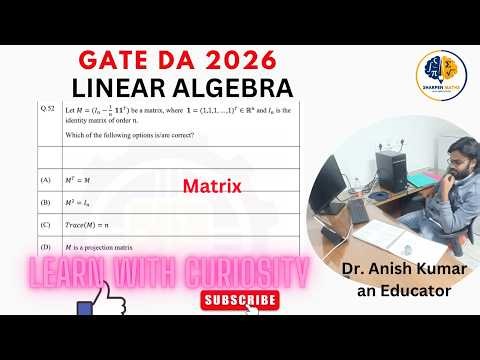 GATE DA 2026 || Linear algebra solution ||Que-52