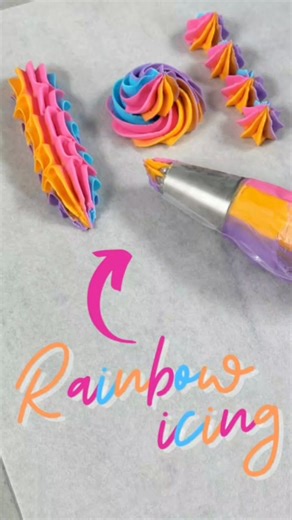 1K views | DIY Rainbow Icing Recipe ✨ Brighten up your bakes with...