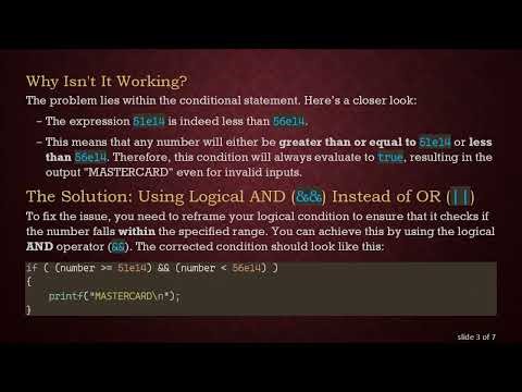 Understanding Credit Card Validation: Why Your Loop Isn't Working as Expected