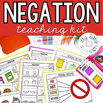 Negation Basic Concepts Teaching Kit for Speech Therapy (+BOOM Cards)