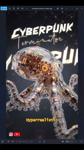 Ultra-Realistic Cyber Octopus in 8K CGI!