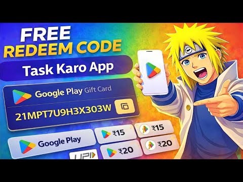 Task Karo App Free Redeem Code | Google Play Store Redeem Code | Task Karo App Redeem Proof