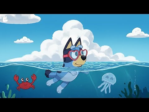 Swimming with Bluey 🌊 Chill Lofi Beats for Study & Relax 🐠 Music to Soothe Your Soul