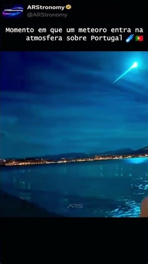 Meteoro em Chamas cai em Portugal! Incrível de ver 🌍 #space #cosmos