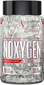 Purus Labs NOXygen Liquid Capsules Pre-Workout Accelerator | Nitric Oxide Pump Pills | Blood Flow & Oxygen Amplifier | 30 Servings, 90 Capsules