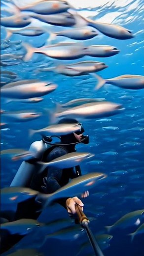 Thousands of Fish Around One Diver 😳 | Underwater Ocean 4K