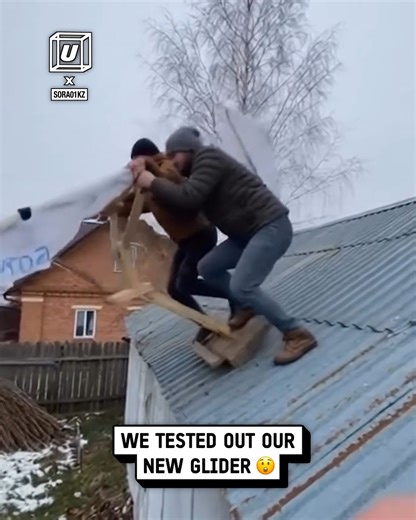 Testing out my makeshift glider 😱 #diy #Wow | UNILAD