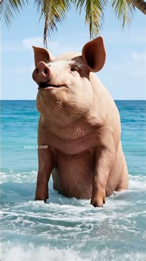 【ASMR】Epic Water Drop 💧 | Pig, Pelican, Alpaca Relaxation #asmr #shorts