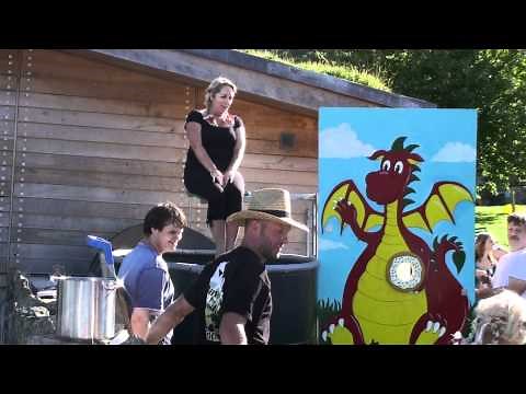 Linda on the ducking stool