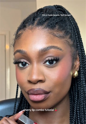 Cherry Lip Combo Tutorial for Dark Skin