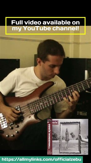 Zebu - Oasis: Wonderwall #excerpt #basssolo #oasis #music #bassguitar #6stringbass #ibanezbass