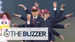 This might be the strangest first pitch we have EVER seen! This is FOX Sports Live @TheBuzzer | MLB on FOX