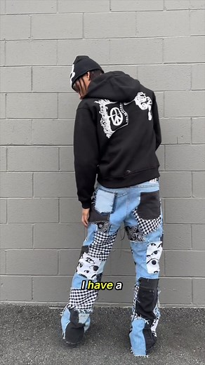 Let me know if i should do a full tutorial for these patchwork jeans 🤔 #sewing #learntosew #upcycle #upcycling #thrifted #diy #clothingbrands