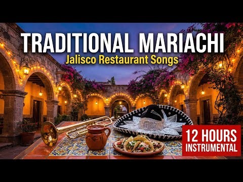Traditional Mexican Restaurant Songs: Jalisco Mariachi | 12 Hours Trumpet & Guitarron Instrumental
