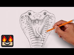 How To Draw King Cobra Snake | Sketch Tutorial (Step-by-Step)