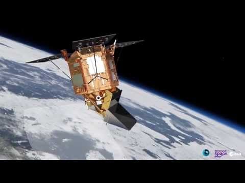 Animation of Tropomi earth observation instrument working on Sentinel 5 precursor