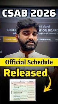 CSAB Counselling 2026 Official🔴 Schedule Released Shocking Changes😳 |CSAB Counselling Procedure 2026