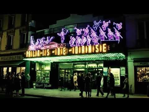 Parisian Dance Hall Facade | Animated Neon Signs & Vintage Charm
