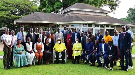 The Presidency UG on Instagram: ""When I was your age—20, 22, 24—we were fighting for the liberation of Uganda. But when I see you now, they say you are for 'vibe.' In Runyankore, I call that 'nyama ya'rufu'—meat for death. If you cannot defend your country and you are just there in pleasure, they will take it from you."-- President @kagutamuseveni to student leaders from the Uganda National Students Association (UNSA), the Inter-University Guild Leaders Network, and the Emerging Leaders Program