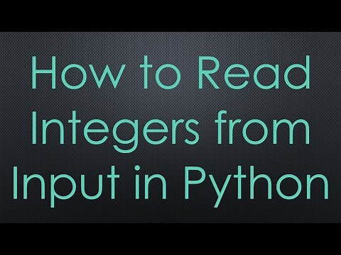 How to Read Integers from Input in Python
