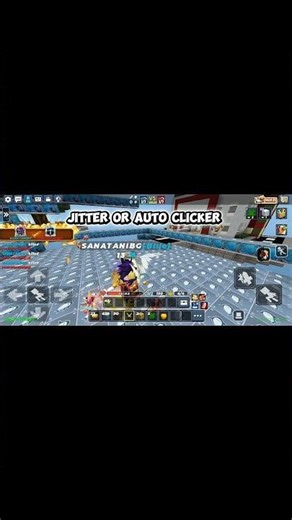 JITTER OR AUTO CLICKER?😁 #shorts #blockmango #bedwars #gaming #fyp