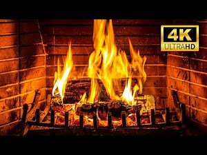 Warm Hearth Relaxation: 10-Hour Fireplace Ambience in 4K with Burning Logs and Crackling Fire 🔥
