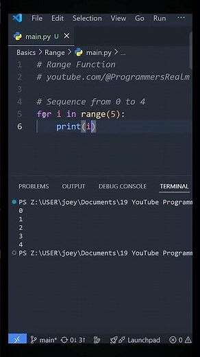 Python Basics: RANGE() Function in Under a Minute