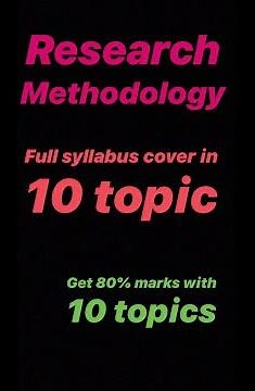 Full syllabus of Research methodology in 10 important topics