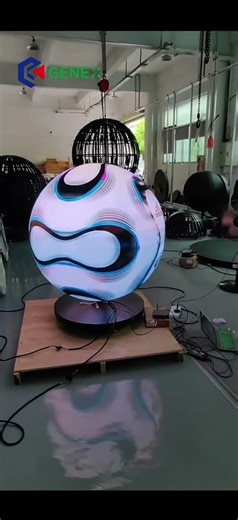 Genex Sphere LED Display: 360° Immersive Visuals in a Stunning Orb #leddisplay #genex
