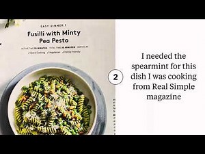 Making Fusilli With Minty Pea Pesto From Real Simple Magazine