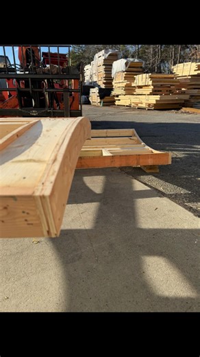 New homes in 2026 going out to the trucks as we close out 2025. A little fog, a lot of wind, and some blue sky. Custom building components on @Cape Cod Firewood trucks, headed all over the Northeast. #buildingcomponents #leanproduction #framerlife