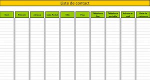 Répertoire de contacts pour Excel - 1001tableurs.com
