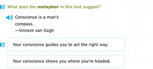What does the metaphor in this text suggest?Conscience is a ma... | Filo