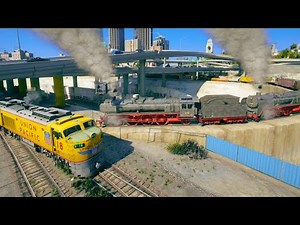 DRG CLASS 01 German Steam Trains driving through the Extended Railroads! - Grand Theft Auto V