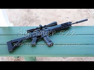 Suppressed Sig 522 Shooting Steel Plates