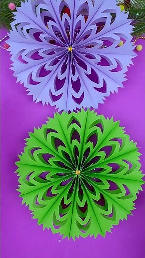 Handmade Paper Snowflakes ❄️💙 Festive Winter Craft Idea