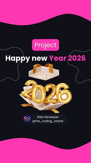 The Coding Wizard | Web Development & AI | 1M🎯 on Instagram: "Happy New Year Animation 📌 Comment "code" to get the full source code🔥💥 Follow @the_coding_wizard Follow @the_coding_wizard Follow @the_coding_wizard Tag your friends that need to see this! 🙏 • • Turn on post notification so you don't miss any single post 📲 • • __ Like our content ? Hit that follow button! ⬇️ 👉 @the_coding_wizard 👉 @the_coding_wizard __ #coding #design #uianimation #programming #developer"