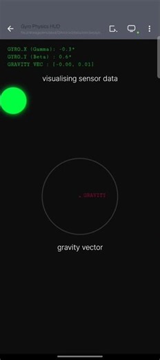 POV: visualising gravity using javascript in phone
