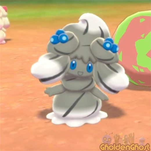 Alcremie Adorably Failing With Toys 😅 #pokemon #alcremie #pokemonswordshield #glitch #shinypokemon