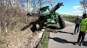 Stuck combine — let’s get it out of the field