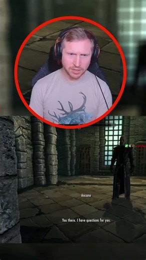 Ancano's reaction to invisibility potion Is RUDE #skyrim #elderscrolls #shorts