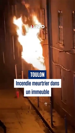 M6 Info on Instagram: "Un violent incendie à Toulon (Var) a fait un mort et 5 blessés dans un immeuble de trois étages. Le feu est parti du rez-de-chaussée. Un témoin évoque un acte volontaire. Une trentaine de pompiers mobilisés pour maîtriser les flammes. 🎥 Bruno de Gaudemar 🎙️ @vinceplvn"