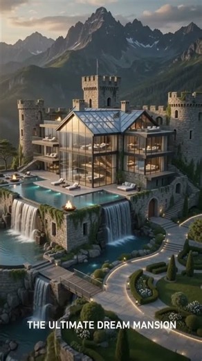 Ruined Castle Transformed Into a Spectacular Glass Mansion