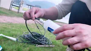 Misters for Outside Patio with Water Filter - 59Ft(18M) Misting system Line 20 Brass Mist Nozzles Brass Adapter(3/4") Patio Misters for Cooling Outdoor Greenhouse Backyard Porch Garden BBQ Party Pool