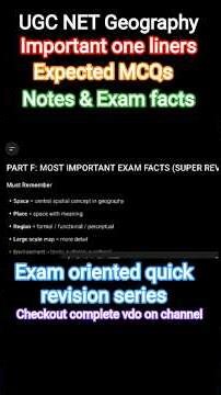 Day 3: Geography Target Topics + Expected MCQs for UGC NET JRF